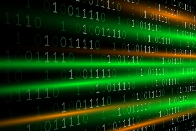 Futuristic binary code numbers digital data technology background