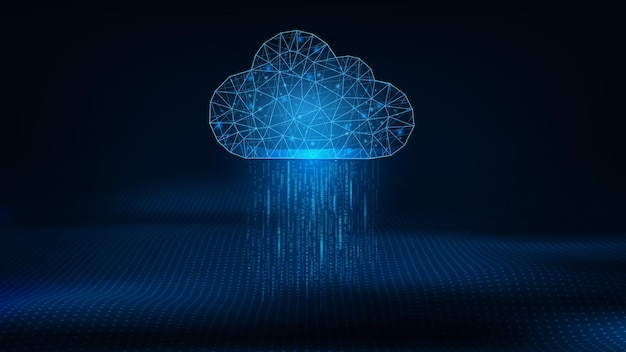 Futuristic cloud network online strage big data concept Digital technology background