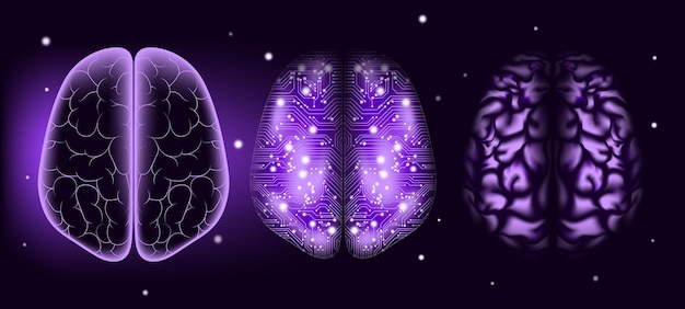 Futuristic cyber mind technology concept