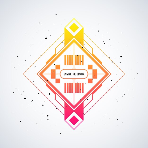 futuristic design element with colorful gradient on white background. useful as poster or print.