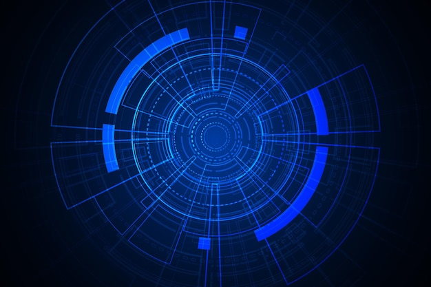 Futuristic Digital Tech Circuit Diagram