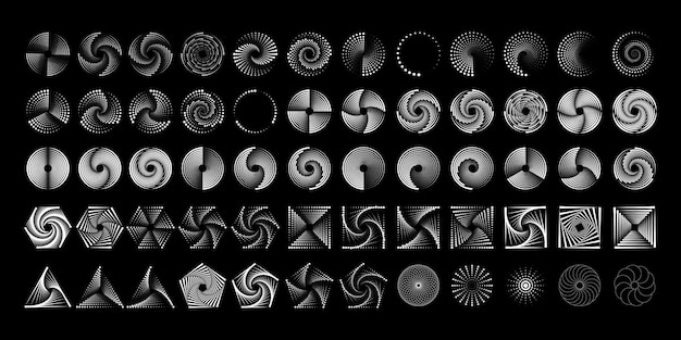 futuristic elements for design big collection of abstract graphic geometric symbols and objects