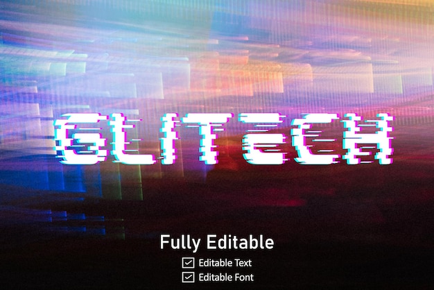 futuristic glitch text effect for video game text for editable cyberpunk glitch text effect