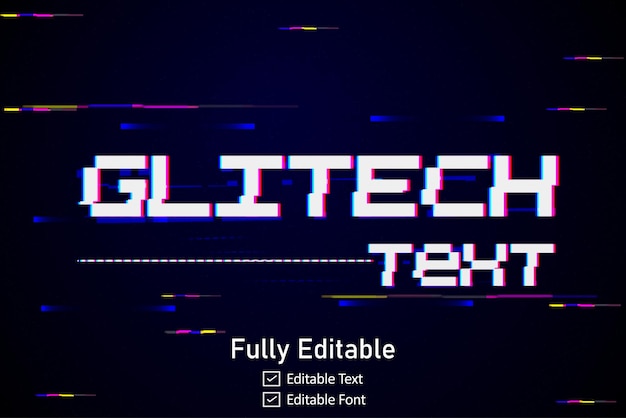 futuristic glitch text effect for video game text for editable cyberpunk glitch text effect