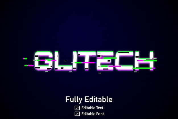 futuristic glitch text effect for video game text for editable cyberpunk glitch text effect