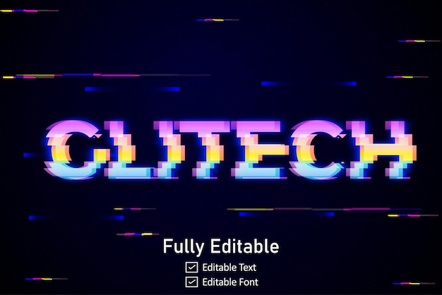 futuristic glitch text effect for video game text for editable cyberpunk glitch text effect