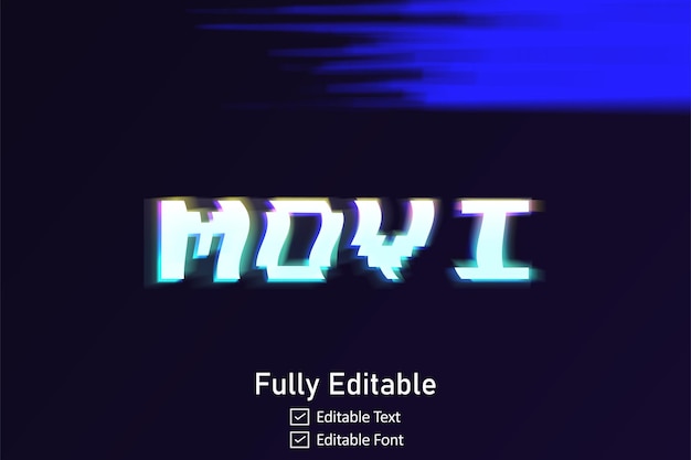 futuristic glitch text effect for video game text for editable cyberpunk glitch text effect