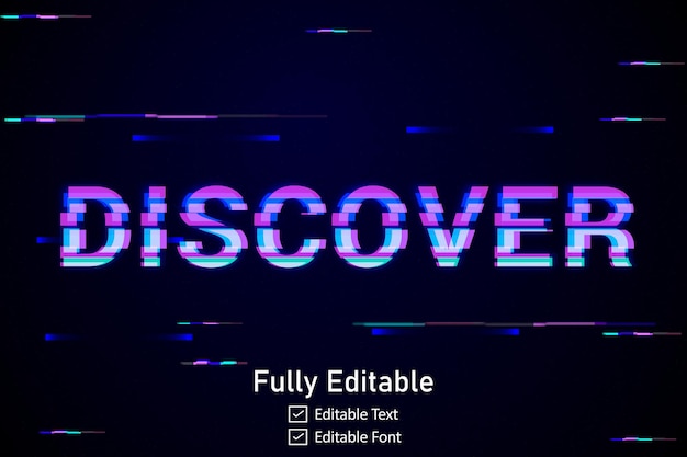 futuristic glitch text effect for video game text for editable cyberpunk glitch text effect