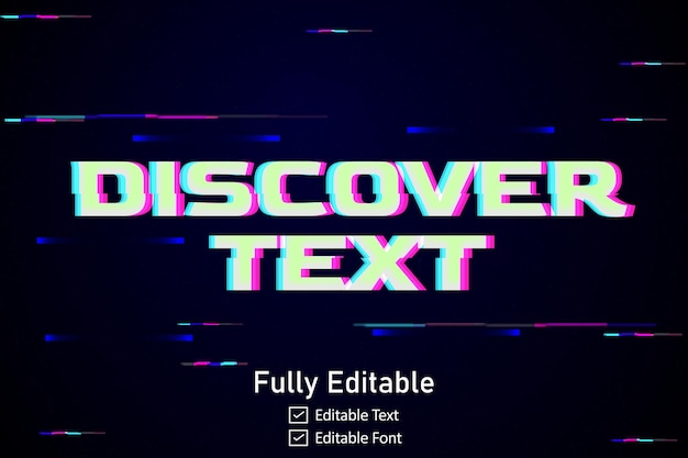 futuristic glitch text effect for video game text for editable cyberpunk glitch text effect