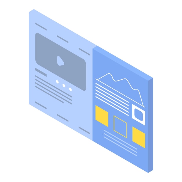 Futuristic graph icon Isometric of futuristic graph vector icon for web design isolated on white background