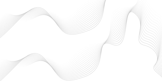 Futuristic grey abstract background Modern white wave line