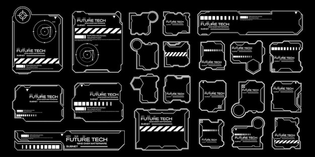 futuristic hud elements and tech interface design