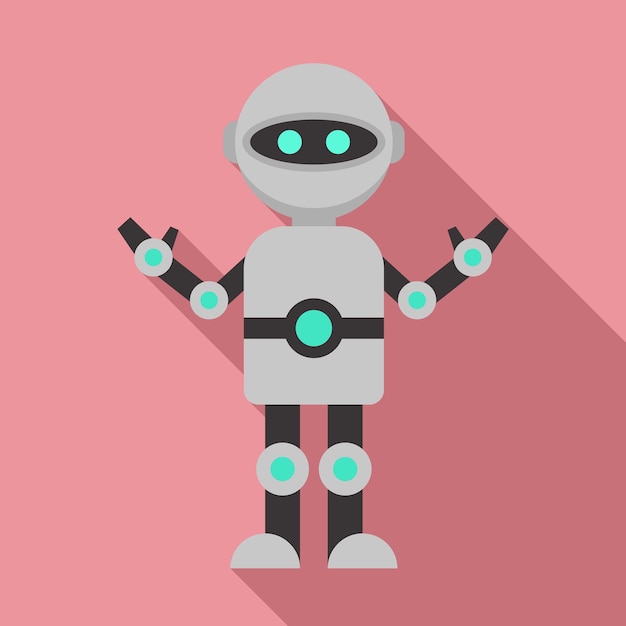 Futuristic humanoid icon Flat illustration of futuristic humanoid vector icon for web design