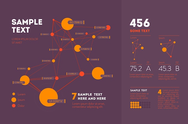 Futuristic infographic. Information aesthetic design. Complex data threads graphic visualization. Abstract data graph. Vector illustration