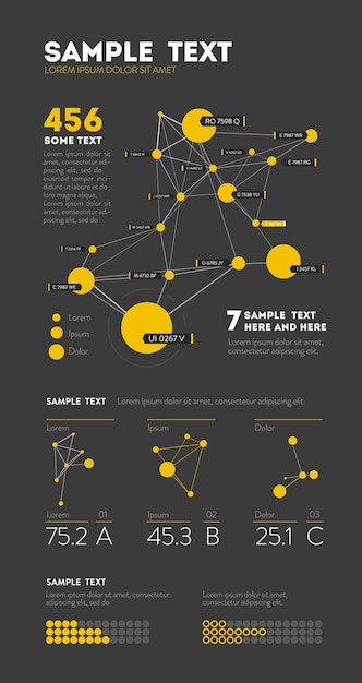 futuristic infographic information design complex data graphic visualization abstract data graph