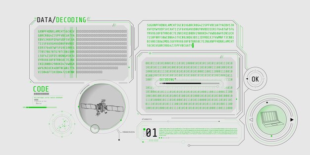 Futuristic interface of satellite data decoding program