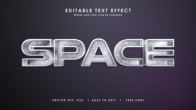 Futuristic Metallic Silver Editable 3D Text Effect