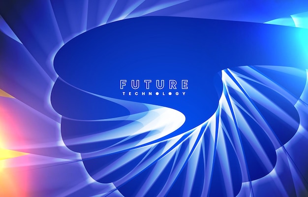futuristic modern creative wavy stylish with light effect vector background design template