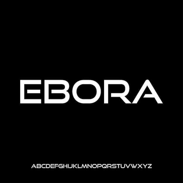 futuristic modern geometric alphabet font