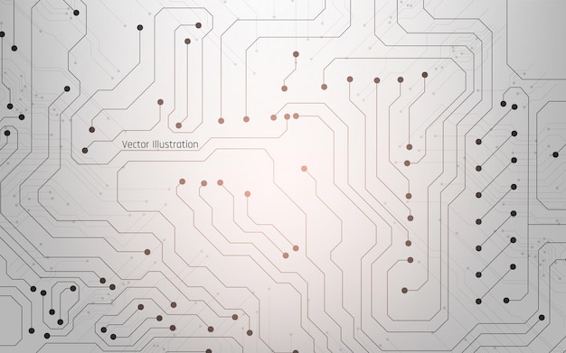 futuristic pattern of lines and dots on a white background