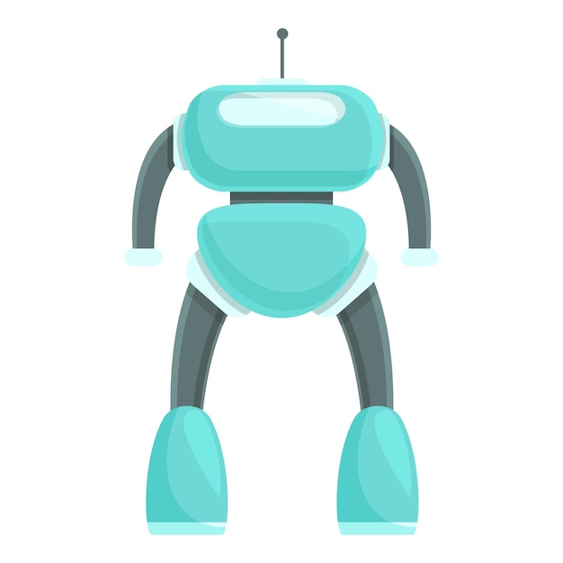 Futuristic robot icon cartoon vector Kid education Program project