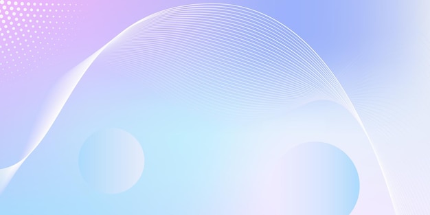 Futuristic Soft Purple and Blue Gradient Background with Curved Lines and Halftone Dots