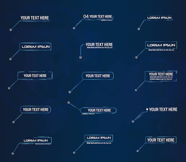 Futuristic style leader callout HUD Modern digital templates applicable for frame layout new 2022