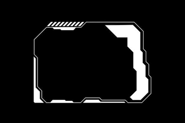 Futuristic Tech HUD Frame Sci Fi Cyberpunk User Interface Design Elements
