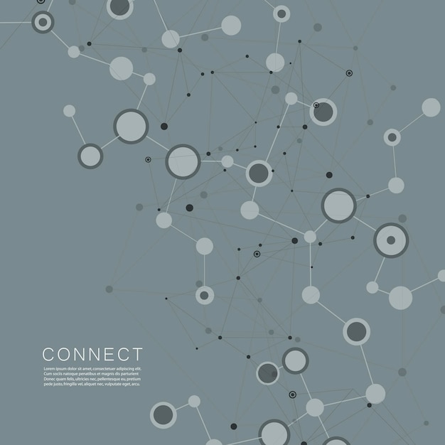 Futuristic technology background Geometric background Global network connection concept Abstract circle geometric shape Network cyber technology Communication icon symbol