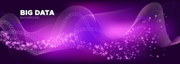 futuristic technology background with particles motion