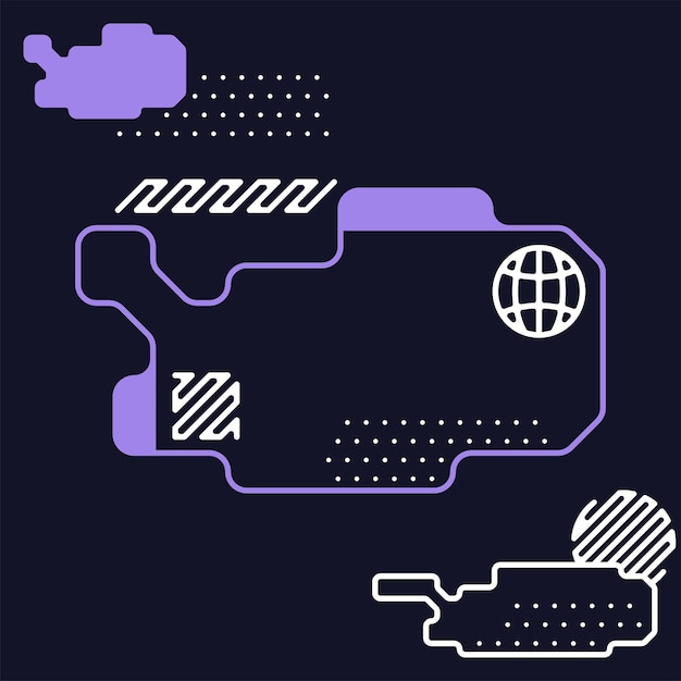 Futuristic ui interface elements template