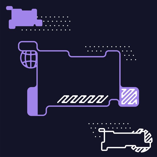 Futuristic ui interface elements template