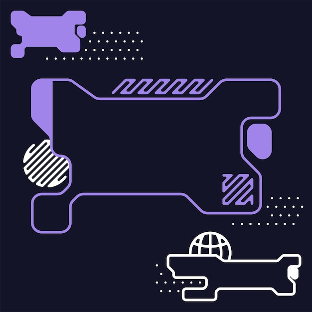 Futuristic ui interface elements template