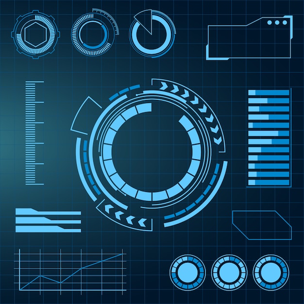 Futuristic user interface HUD.