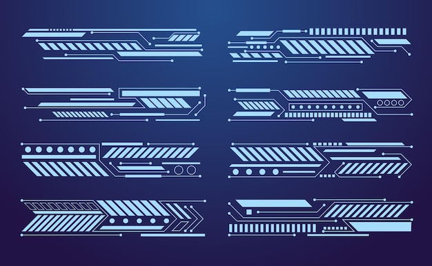 Futuristic user interface illustrations Vector illustration Sketch for creativity