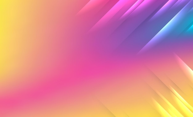 Futuristic Vector Gradient Yellow Blue and Pink Background