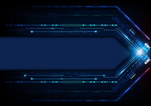 Futuristisk abstrakt blå bakgrund för digital teknik