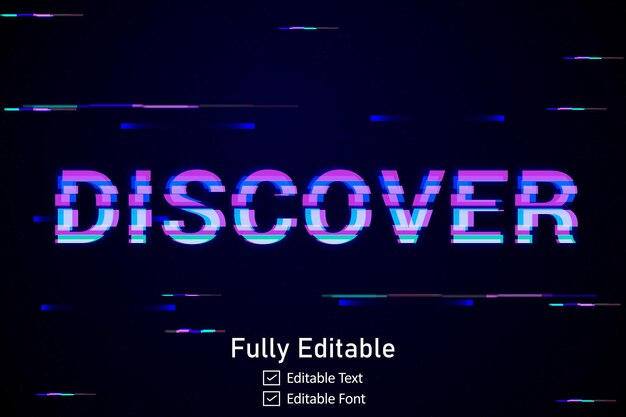 Futuristisk Glitch teksteffekt til videospilstekst for redigerbar cyberpunk Glitch teksteffekt