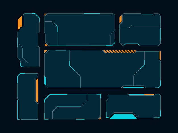 Futuristisk gränssnittsillustration
