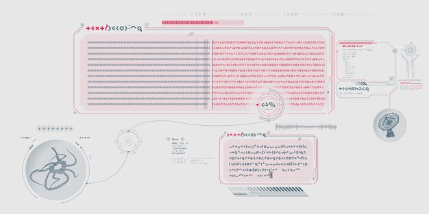 Futuristisk hud-design av scifi-data