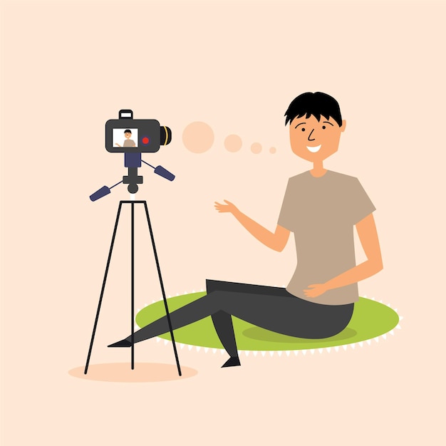 Fyr optager videoblog SLR kamera Moderne blogger