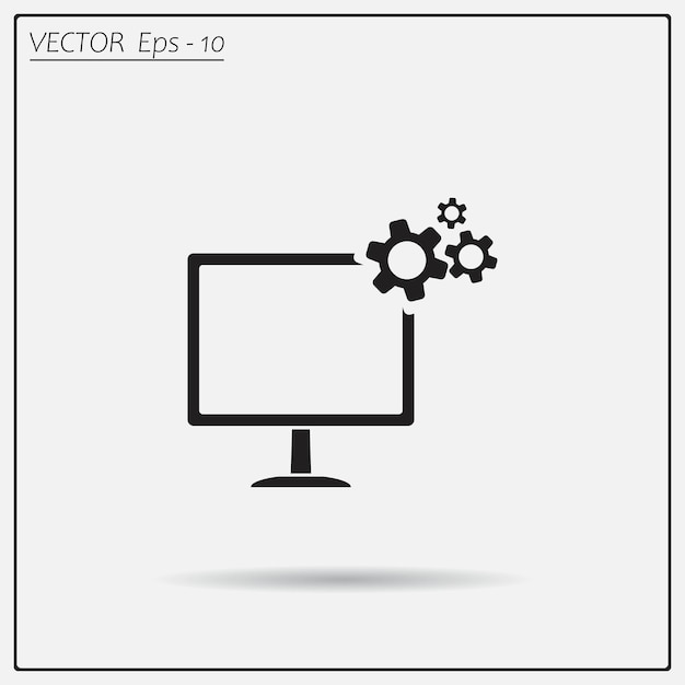 Gadget setup computer setting symbol Vector illustration on a light background Eps 10