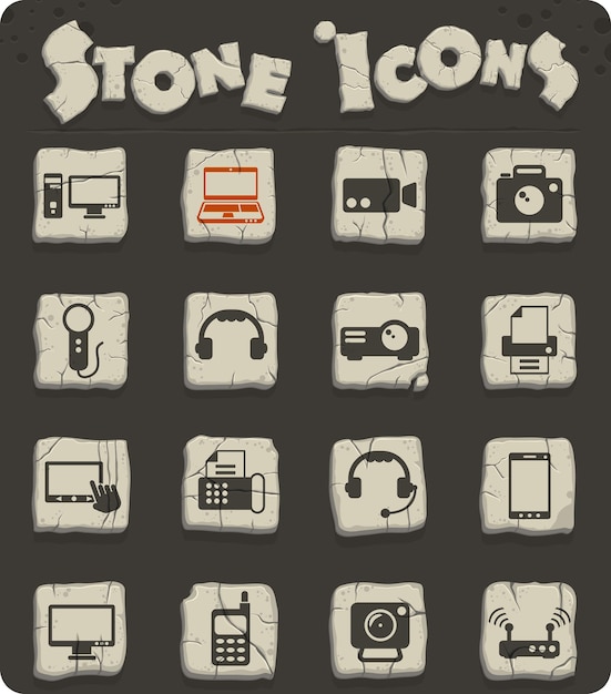 Gadget vector icons for web and user interface design