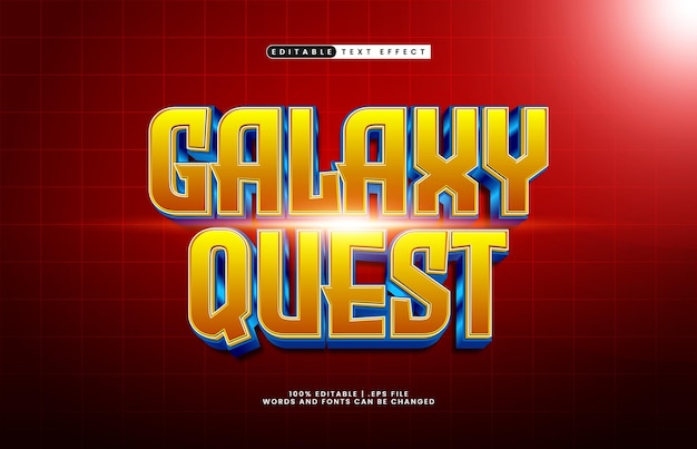 galaxy quest editable text effect with a cosmic and galaxy text effect