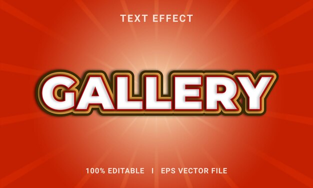 Gallery text effect editable modern lettering font style