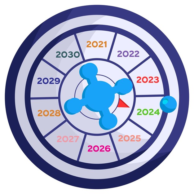 Gambling Table Arrow pointing to 2024 concept Twenty Twenty four vector icon design Happy New Year