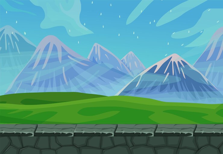 game background cartoon vector , game design nature asset
