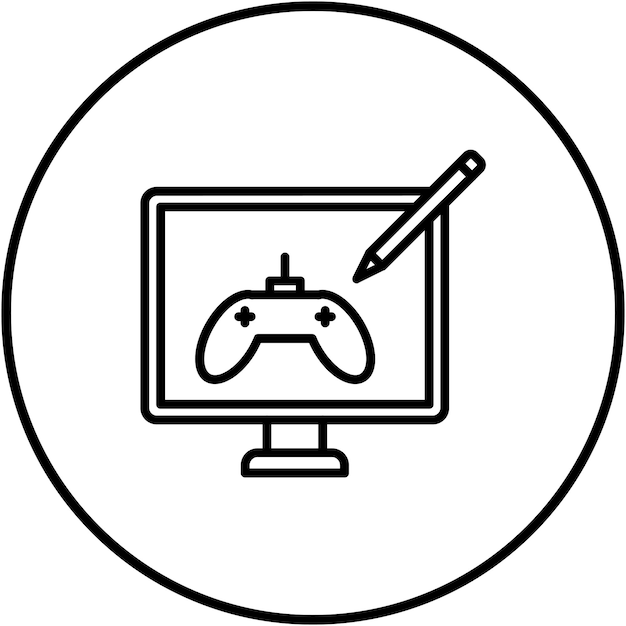 Game Design vector icon Can be used for Art and Craft Supplies iconset
