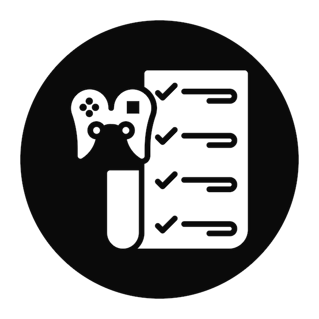 game evaluation icon vector image can be used for game design