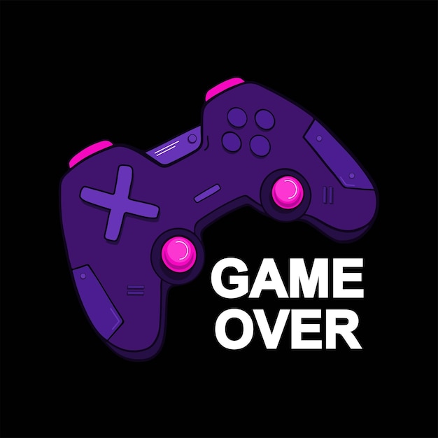 game over illustration dark background